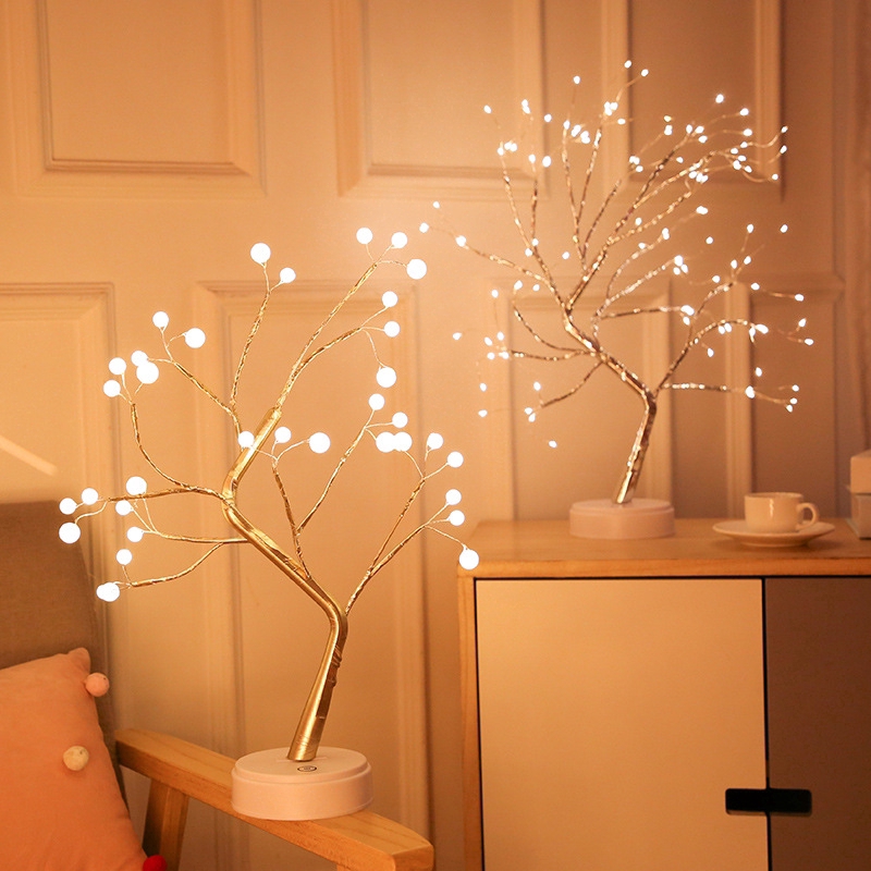 Đèn Led để bàn tạo hình cây sáng tạo