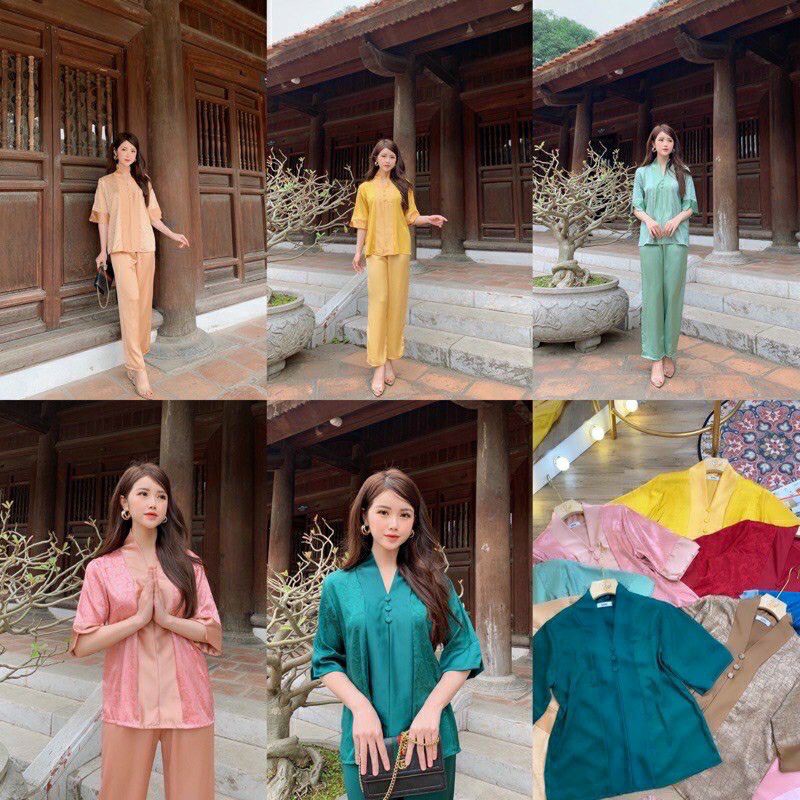 Gấm phối satin