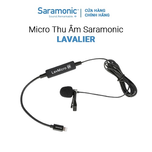 Micro cài áo Saramonic LavMicro Di - Livestream/ Phỏng Vấn/ Quay VLog - Đầu nối Lightning Chuyên Dùng Cho Iphone/ Ipad