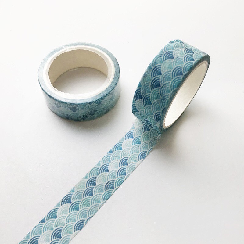 Japanese washi tape - Cuộn băng dính hoạ tiết Nhật