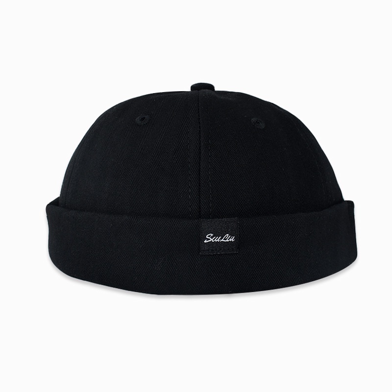 Mũ beanie LINJW không vành thêu chữ có thể điều chỉnh thời trang thường ngày