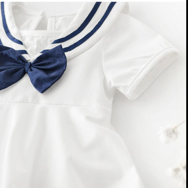 Body Váy Cho Bé Gái Vái Áo Thủy Thủ Đầy Tháng Thôi Nôi Sinh Nhật