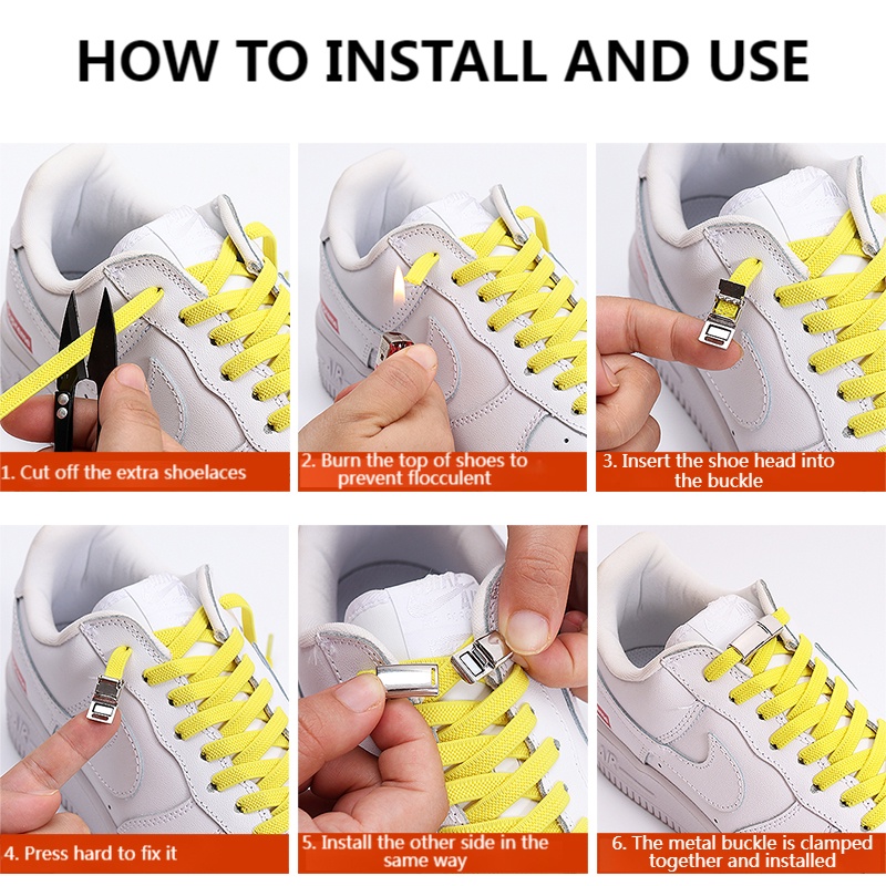 Hàng Có Sẵn! 1 Cặp Dây Giày Co Giãn Khóa Nam Châm Không Cần Buộc 24 Màu Sắc