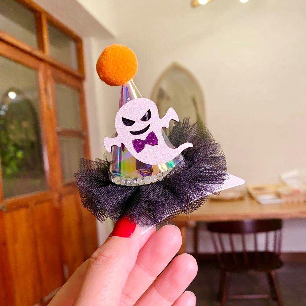 Kẹp Tóc Hình Nón Halloween Hoạt Hình Phát Sáng Cho Bé