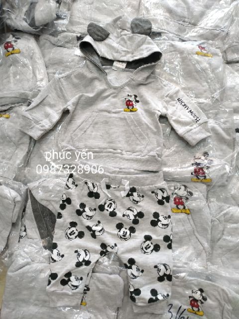 Bộ Nỉ Micky Da Cá Disney Dư Xịn Cho Bé (SP000855)