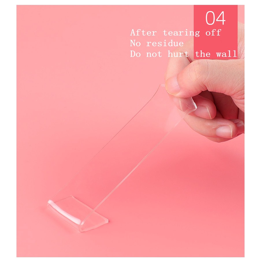 Reusable Magic Nano Tape Double Sided Traceless Adhesive Clear Tape Removable KK