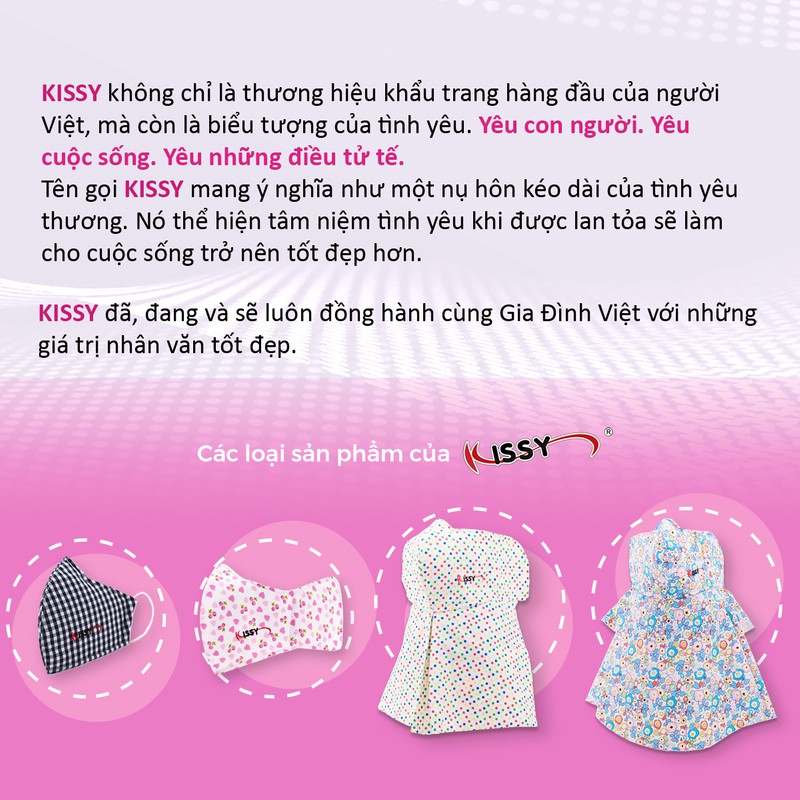 Khẩu trang vải Kissy 3 lớp sợi thuộc tính  size M cho nữ họa tiết hoa chống nắng - chống bụi mịn