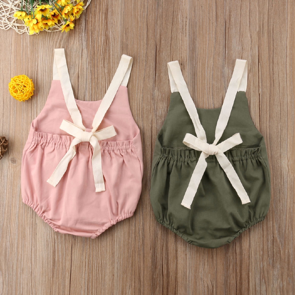 ❀Strawberries❀-Newborn Infant Baby Girl Backless Romper Bodysuit Jumpsuit One-pieces Outfits Summer Clothes 0-24M