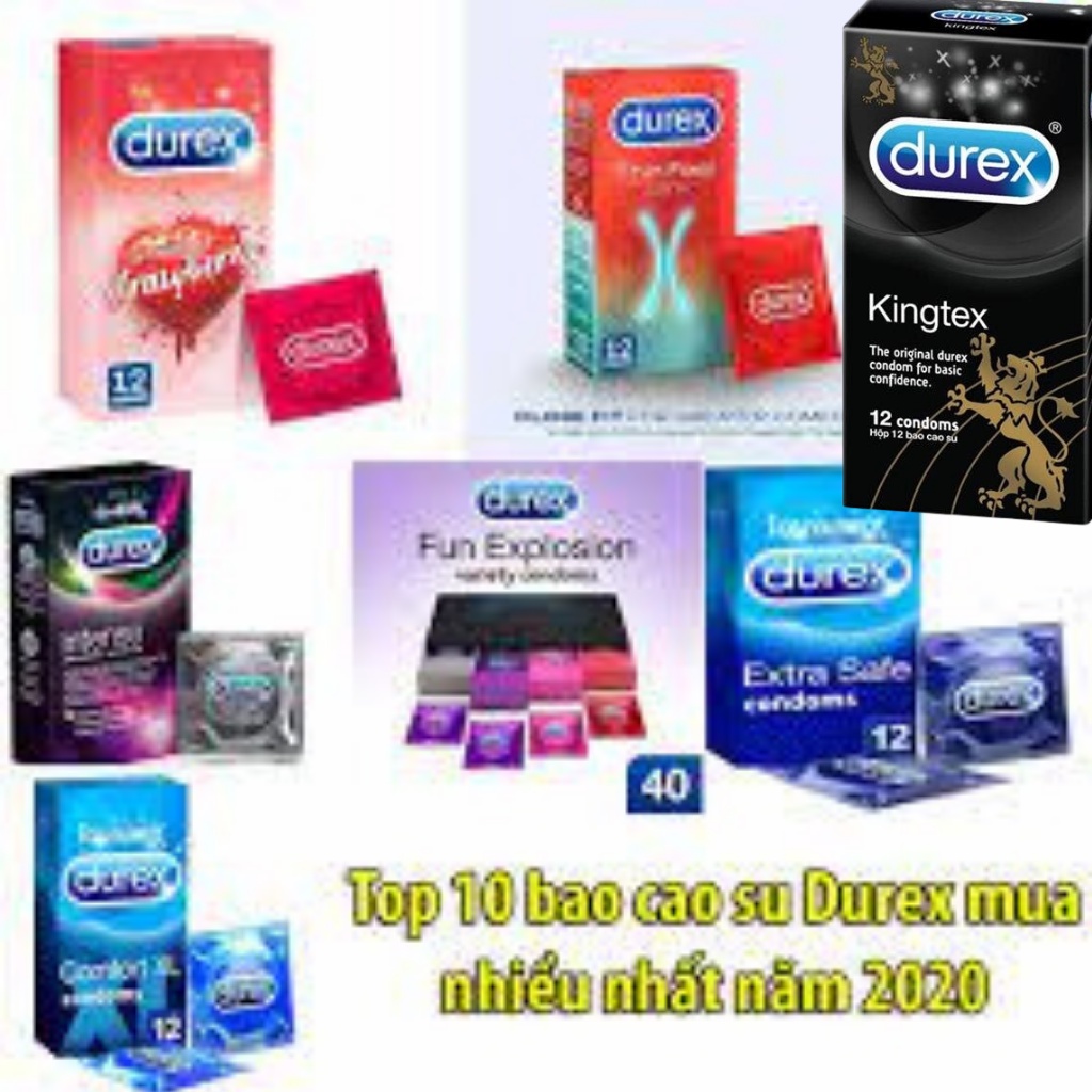 Bao cao su Durex Performa 12 bao / hộp - Kéo dài thời gian quan hệ