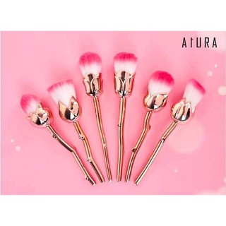 Set cọ trang điểm hoa hồng siêu yêu Arura