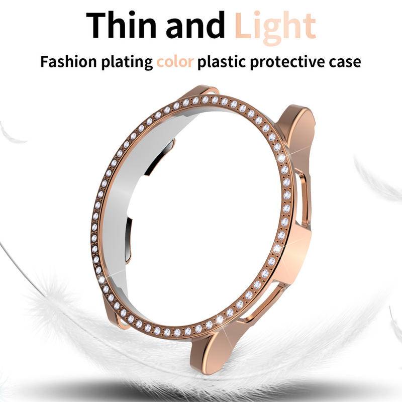 Ốp Bảo Vệ Bằng PC Siêu Nhẹ Đính Kim Cương Rỗng Cho Samsung Galaxy Watch 4 5 Pro 40mm 44mm / Samsung Watch4 classic 42mm 46mm