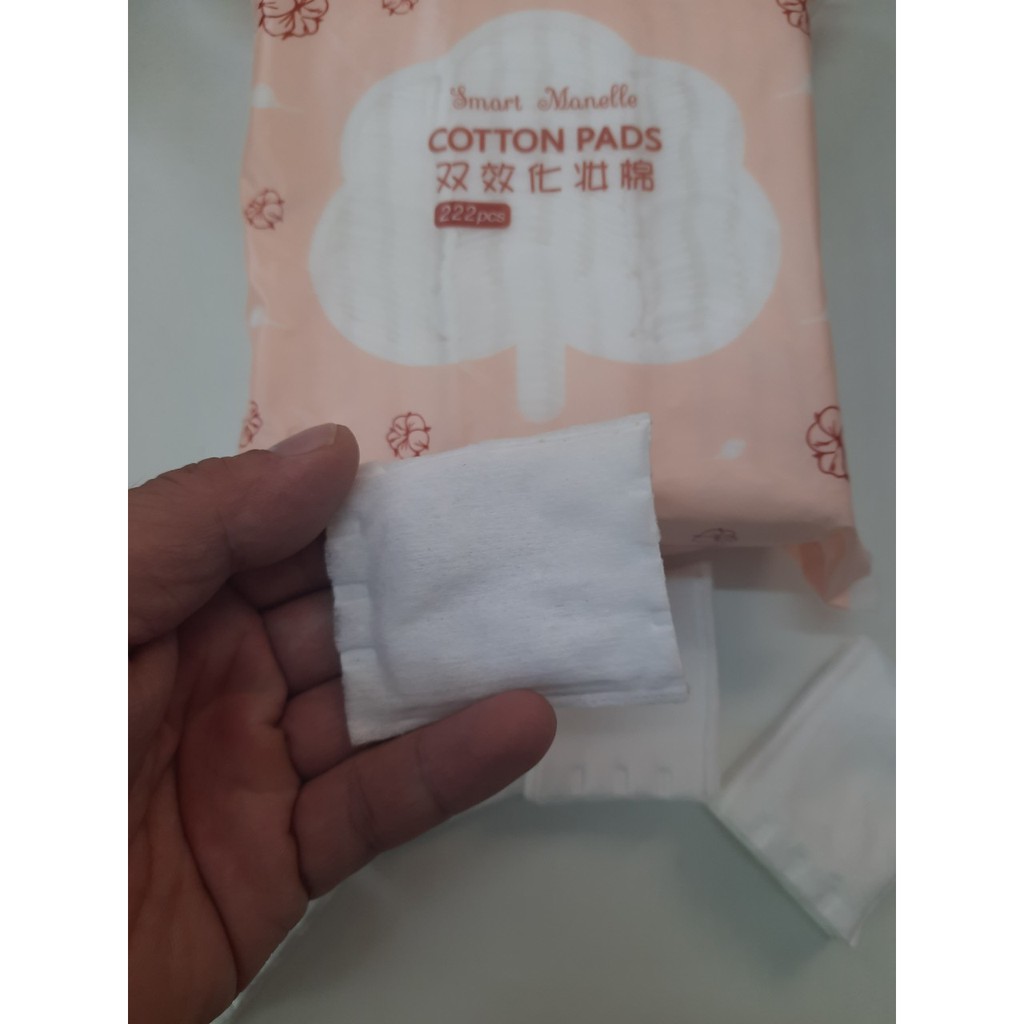 Bông tẩy trang bịch lớn 222 miếng dạng túi ZIP tiện lợi, thương hiệu Smart Manelle hàng nội địa Trung