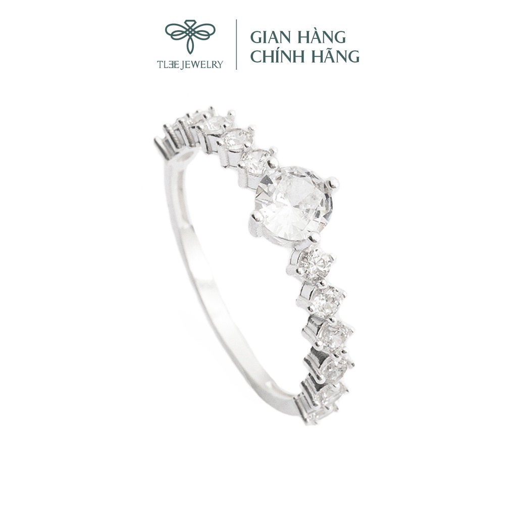 Nhẫn bạc nữ TLEE nạm đá nhỏ lấp lánh nữ tính NCJ A0179