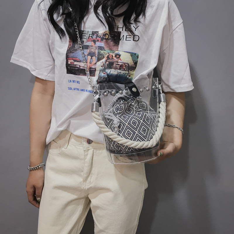 Túi xách IELGY trong suốt thiết kế phong cách đơn giản