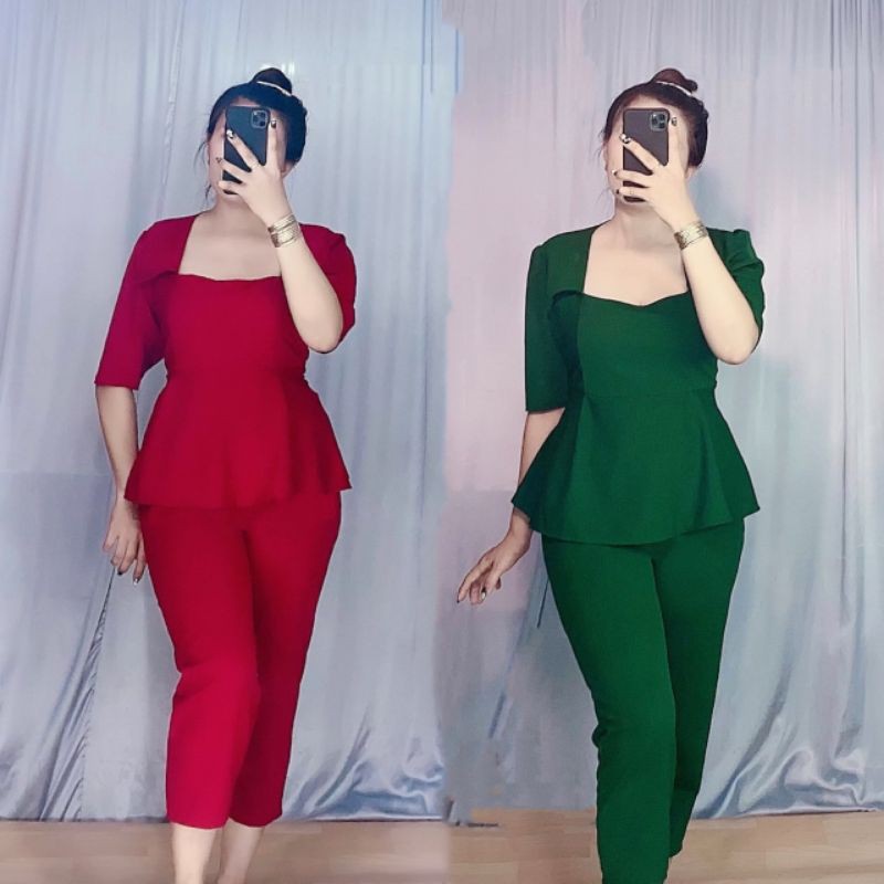 65-85kg Bigsize SET BỘ PEPLUM 4 MÀU