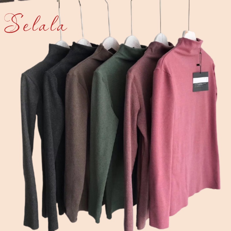 Áo Giữ Nhiệt Selala Dài Tay Cổ Lọ Chất Mềm Siêu Ấm Ôm Body GN01