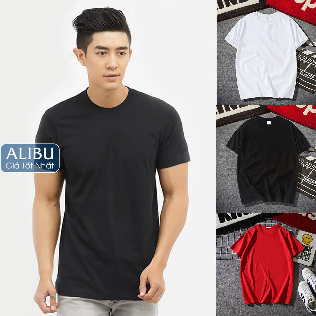 Áo thun cotton 100% thái nam trơn cổ tròn trơn gia đình nam nữ ngắn tay chất liệu co giãn 4 chiều vnxk | BigBuy360 - bigbuy360.vn