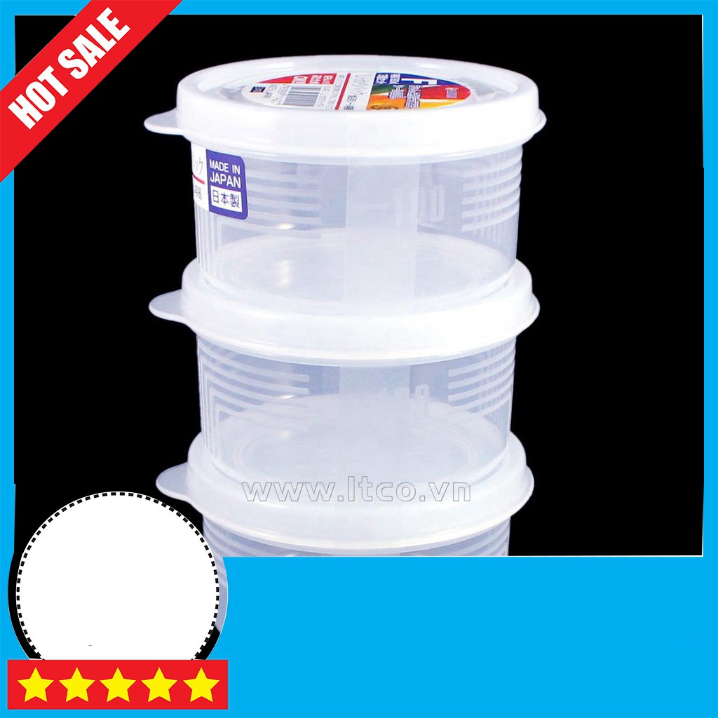 Set 3 hộp nhựa tròn Nakaya 180ml SIÊU SALE