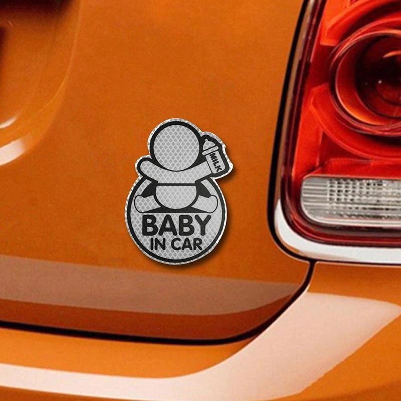 Tem BABY IN CAR - Tem Phản Quang Dán Trang Trí Xe Ô Tô