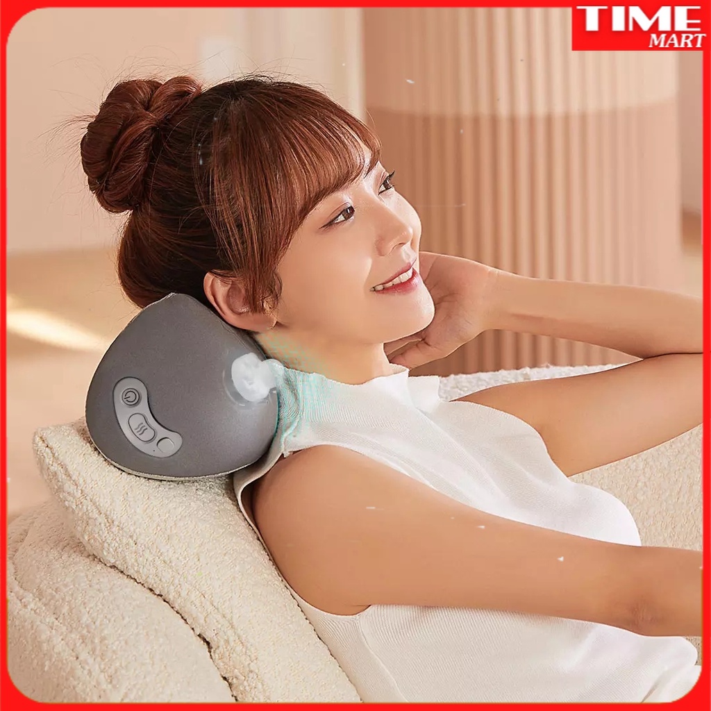 [CHÍNH HÃNG] Gối Massage cổ,thắt Lưng,cột sống đa chức năng điện Xiaomi Ruipel.Thông Minh Cột Sống cổ căng Nén Nóng[TIME