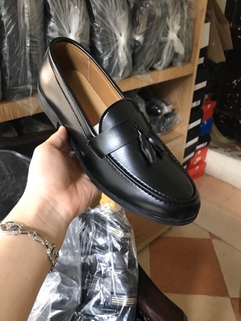 Giày da nam công sở có chuông, Đế cao su non cao 3cm, Mã GC01