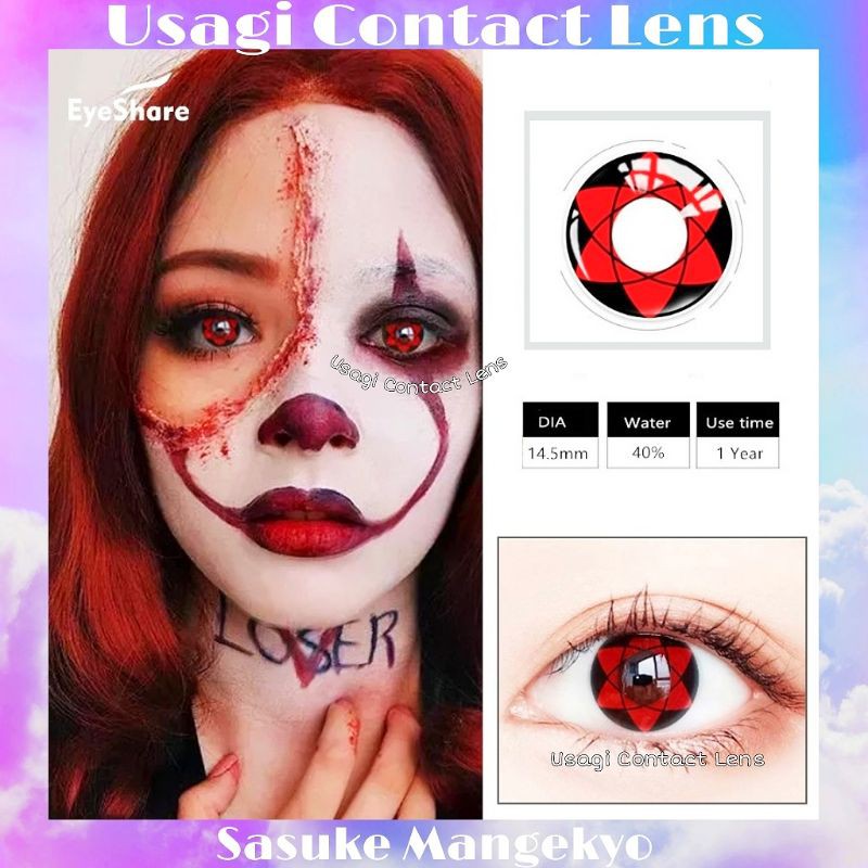 SHARINGAN : lens cosplay : Ib trước khi đặt( Usagi Contaclens)