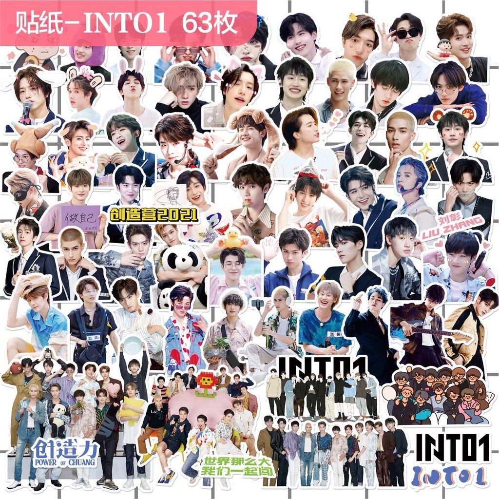 Miếng dán trang trí hình SANTA ZHOUKEYU Mika Liu Yu AK Lin Mo INTO1