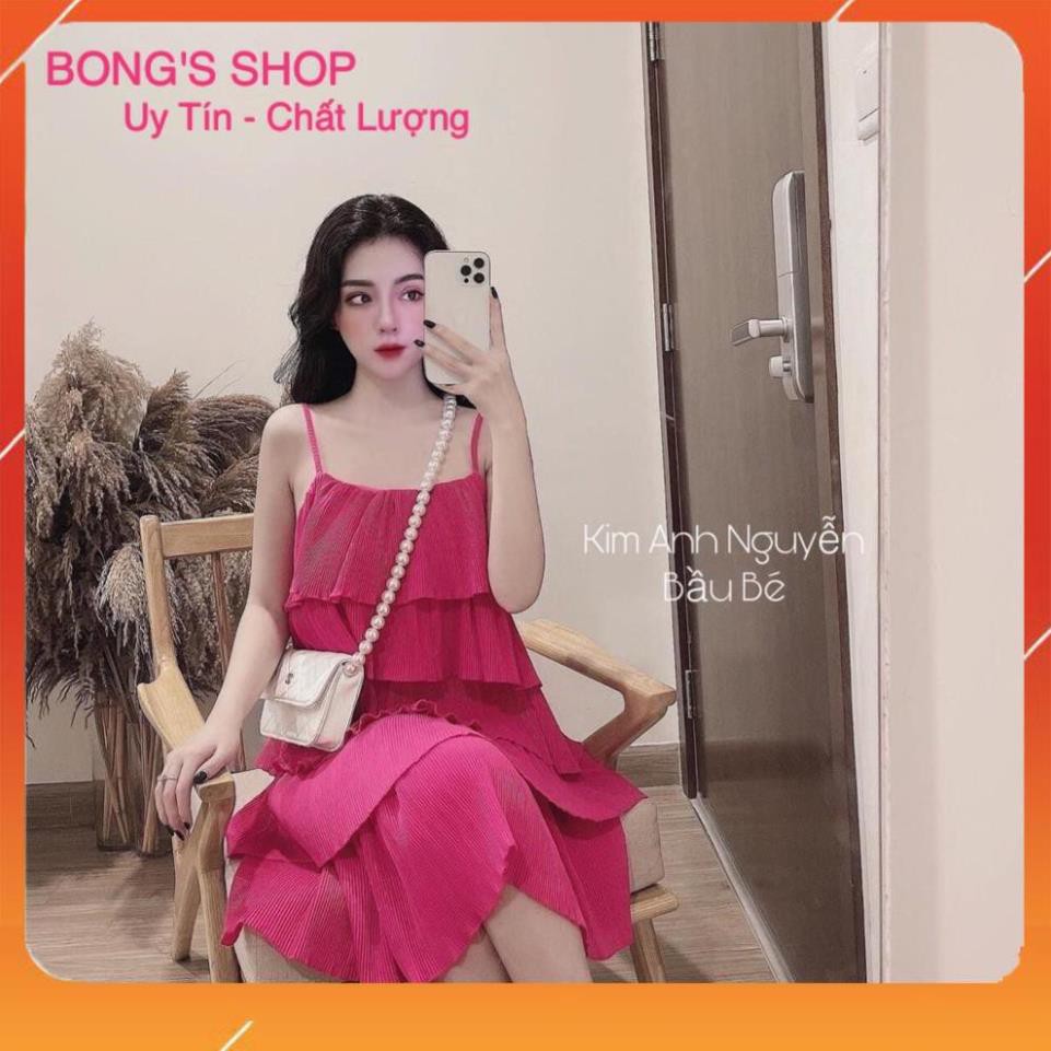 [SALE_50%], Váy 2 dây nữ, Đầm hai dây nữ hồng cực xinh, chất voan đũi tàu bao đẹp . | BigBuy360 - bigbuy360.vn