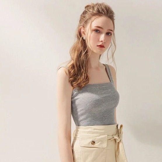 Sale  1121A19-2B1 Áo hai dây bản bự, hở eo, kute, cá tính Sale