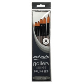 Set 6 cọ Mont Marte Gallery series Brush - dùng cho acrylic