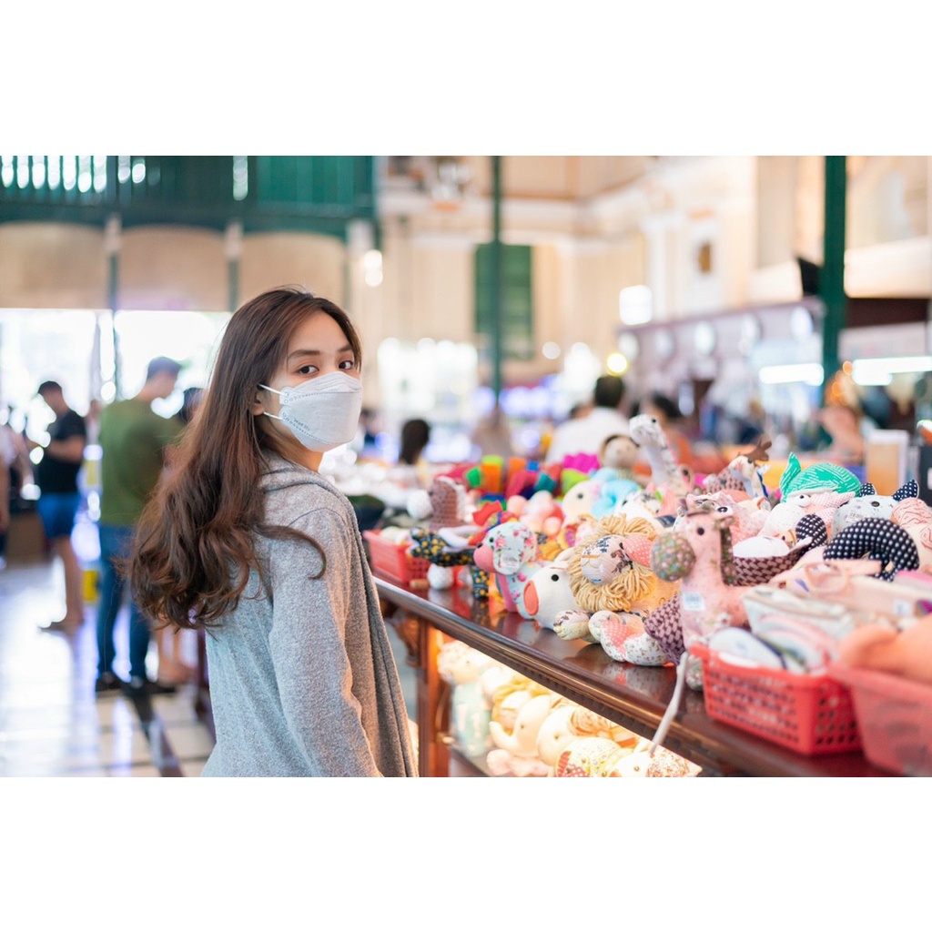Khẩu trang KF94, khẩu trang y tế 4D Sen Việt Luxury Protect màu trắng, xanh, đen, hồng, xám (30 cái/hộp) - Happy Life 4U