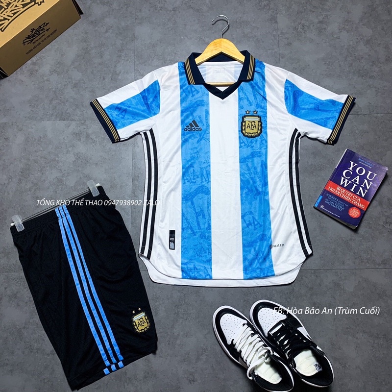 Bộ quần áo đá bóng ĐT Agentinal hàng cao cấp mẫu mới nhất 2023