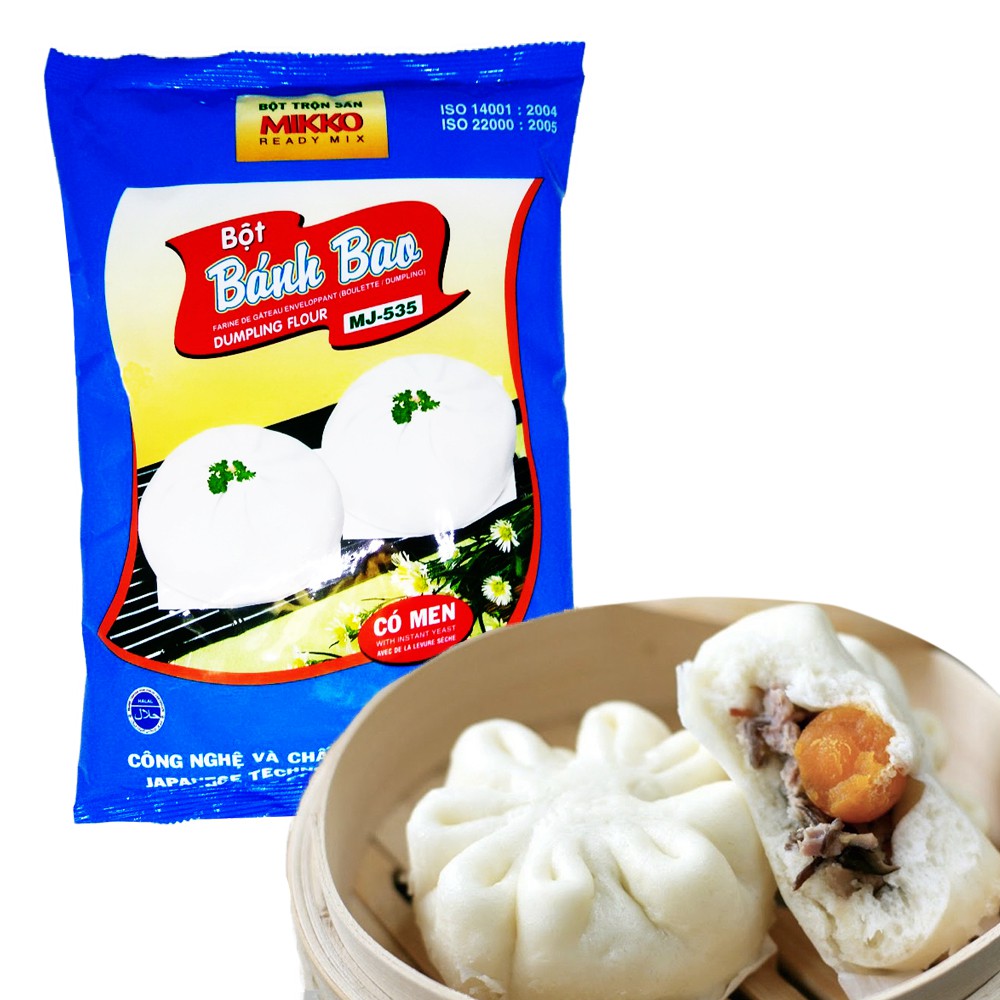 Bột làm Bánh Bao Mikko gói 400g, 1kg (Có gói men, Date mới, HSD 6 đến 12 tháng)