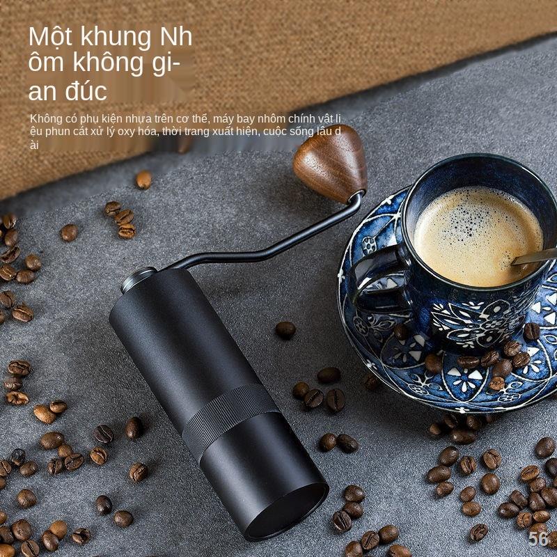 2021┇✲﹊Máy xay quay tay mới, máy pha cà phê gia đình cầm tay, máy xay tiết kiệm nhân công, xô xay bột kim loại lõi thép