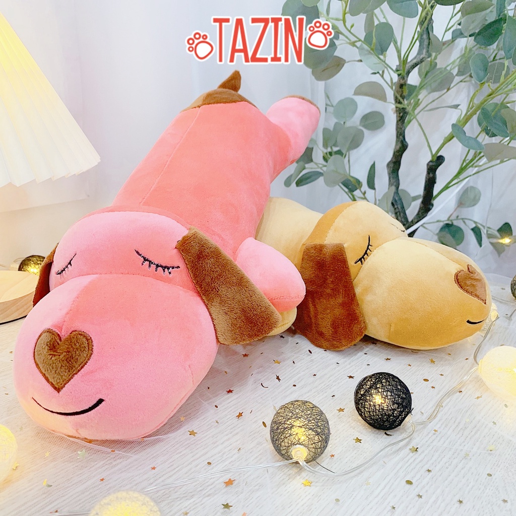 Gấu bông chó mũi tim mini cho bé, gối ôm chó bông nhỏ xinh cute đáng yêu cao cấp Tazin
