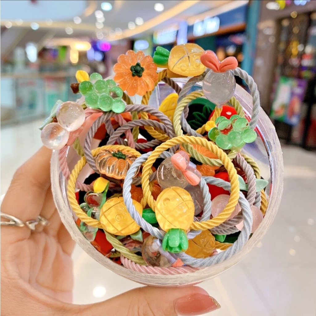 Hộp 30 Dây Buộc Tóc Bé Gái Siu Cute
