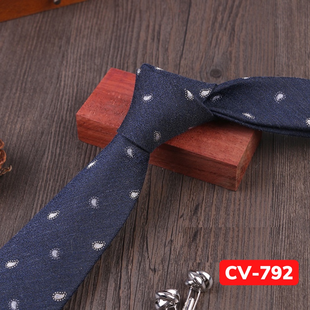 Cravat Nam cỡ trung 7cm cao cấp nhiều mẫu lựa chọn, cà vạt chú rể, Cavat dự tiệc, Calavat công sở CV-792