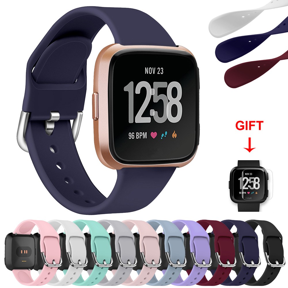 Mềm Dây Đeo Thay Thế Chất Liệu Silicon Màu Trơn Thời Trang Cho Fitbit Versa / Versa Lite / Versa 2