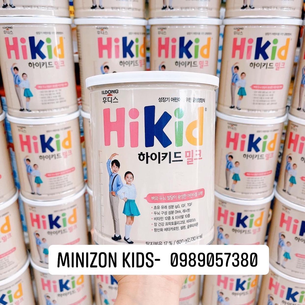 Sữa HiKid Dê 700g - HiKid Vani 600g Hàng Chuẩn Nội Địa Hàn | Minizon Kids