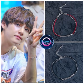 Vòng tay Cheap moment với V BTS 2 dây thừng và bi tròn [Dave] chính hãng