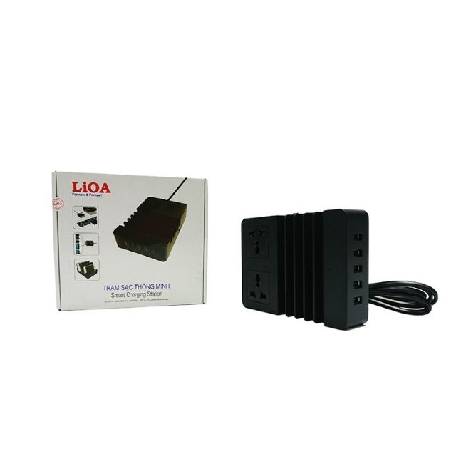 Ổ cắm SẠC đa năng LIOA -  Sạc Laptop, Điện thoại, IPAD (2 ổ cắm, 5 ổ USB)