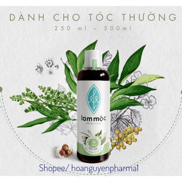 Dầu gội bồ kết Lam Mộc - tóc thường 250ml