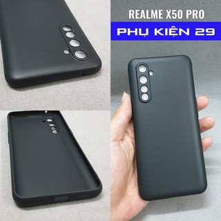 [Realme X50 Pro] Ốp lưng silicon dẻo đen nhám cao cấp Henyou