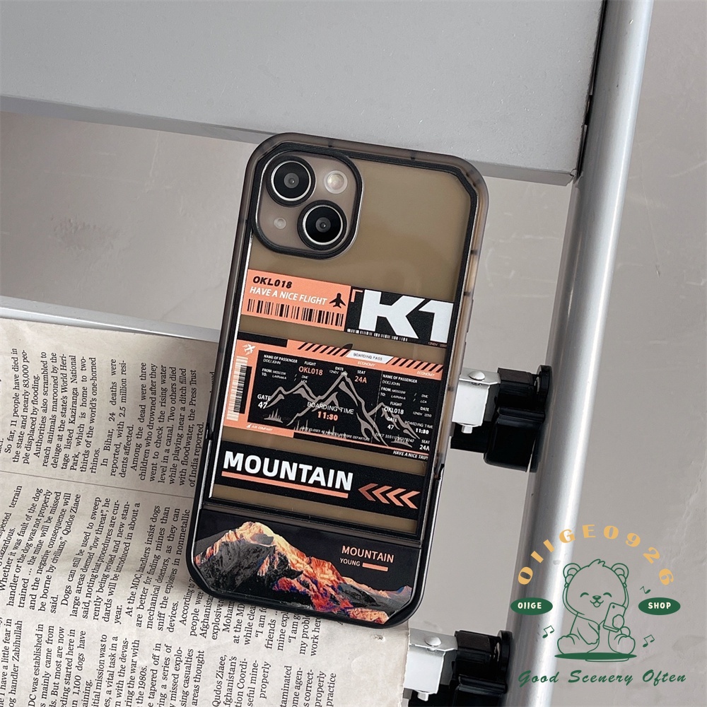 Ốp Điện Thoại TPU In Hình Vé Kèm Giá Đỡ Tàng Hình Cho Iphone 13 12 11 Pro Max Xs Max Xr X 8 7Plus