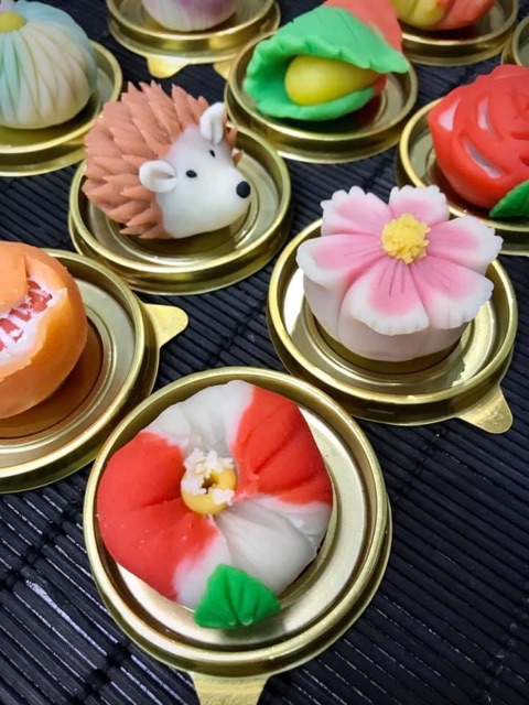 Set 6 Bánh Trung Thu Wagashi Truyền Thống Nhật Bản