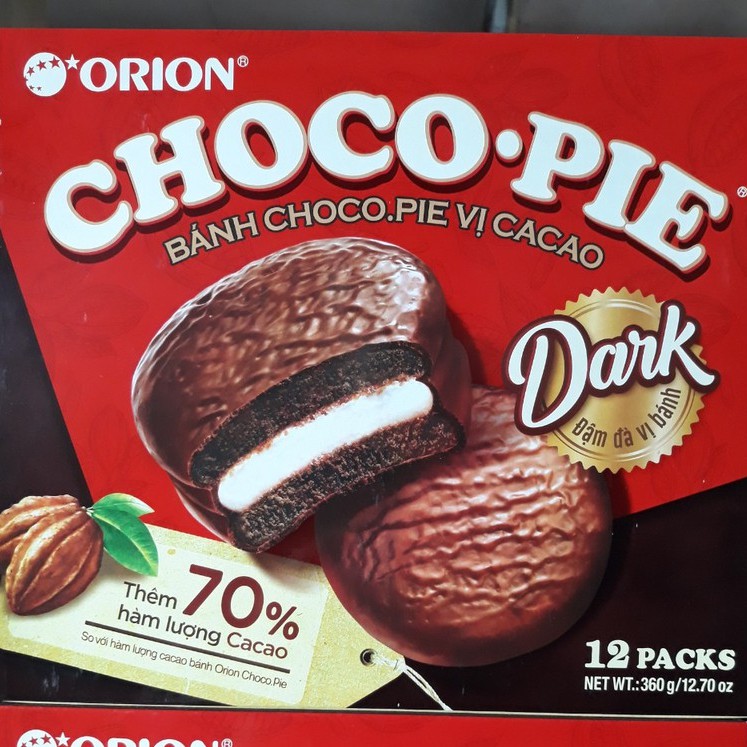 Bánh Chocopie Dark Orion hộp 12 cái 360g