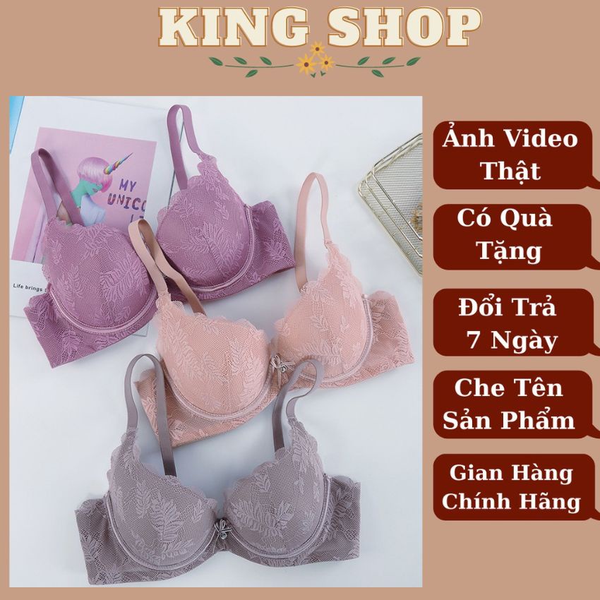Áo lót ren nâng ngực form ôm tôn dáng đẹp, Áo ngực ren có gọng siêu nâng đẩy, tạo khe, mút ép cotton mặc mềm và êm A7321