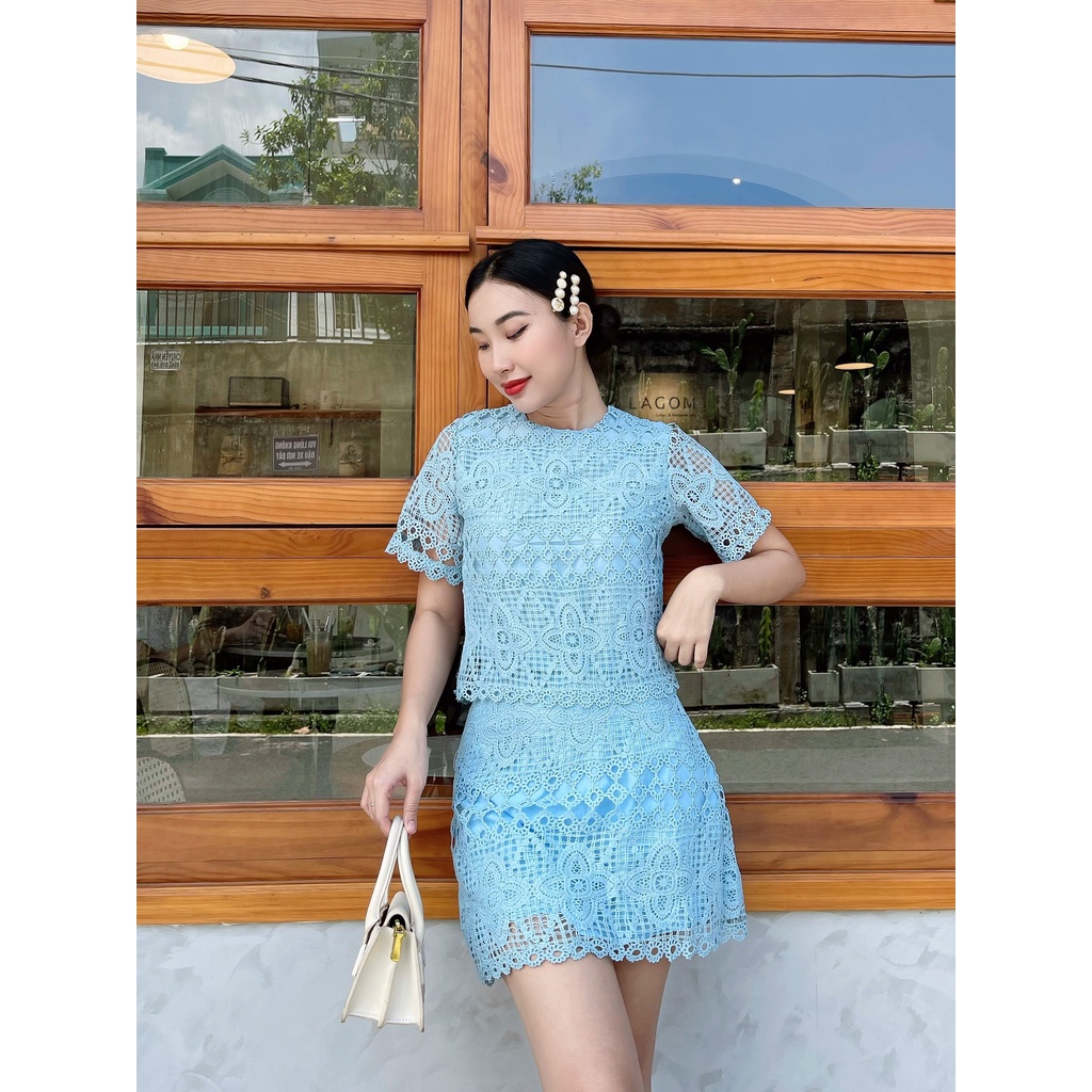 Set áo váy ren Barbara sang trọng nhẹ nhàng tinh tế DS93 CIN HOUSE