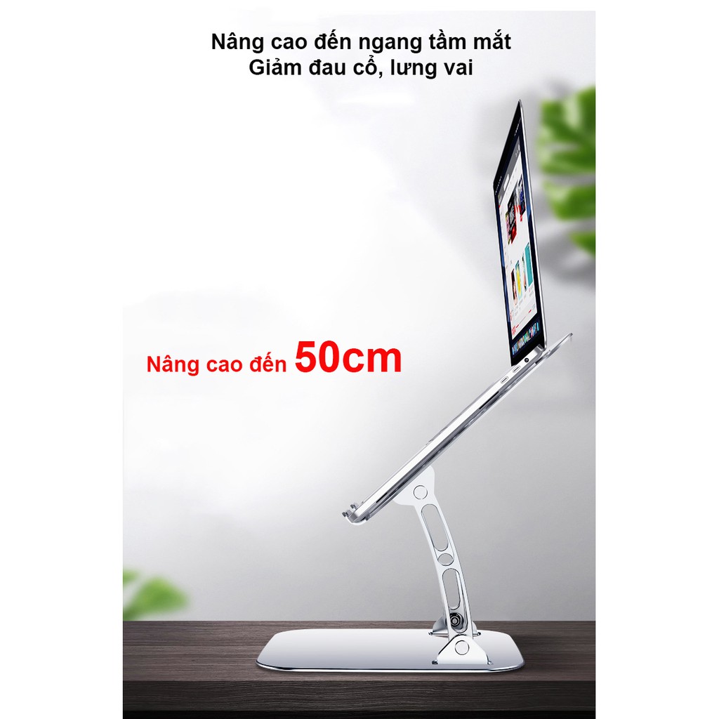 Giá Đỡ Máy Tính, Laptop, iPad, Macbook Hợp Kim Nhôm Cao Cấp. Hỗ Trợ Tản Nhiệt Chống Mỏi Cổ, Vai, Gáy FS088