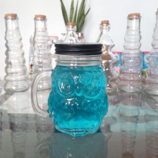 Ly trà sữa cú mèo lùn thủy tinh 25k_350ml